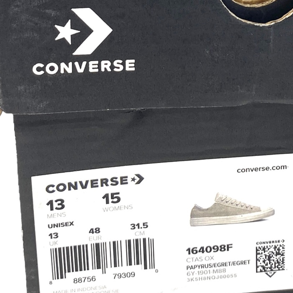 Converse Chuck Taylor OX Sneakers Low Top For Men Egret Canvas Casual 164098F - Picture 10 of 10